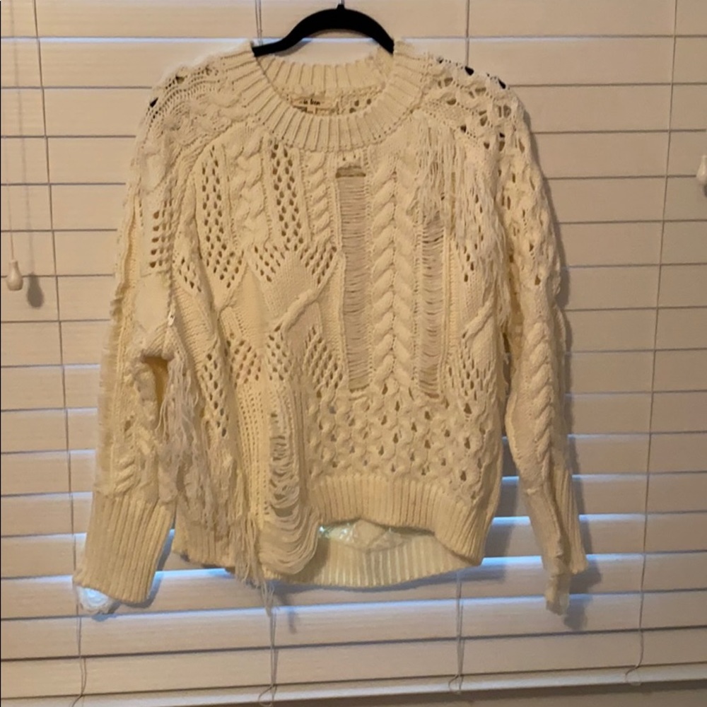 Cream white sweater